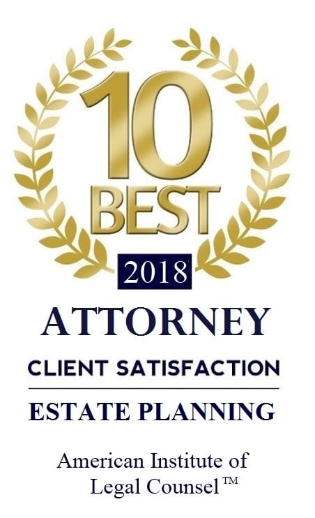 10 Best Estate Planning Attorney for Client Satisfaction Badge awarded to Michael Abrate of the Abrate & Olsen Law Group in Sacramento, CA