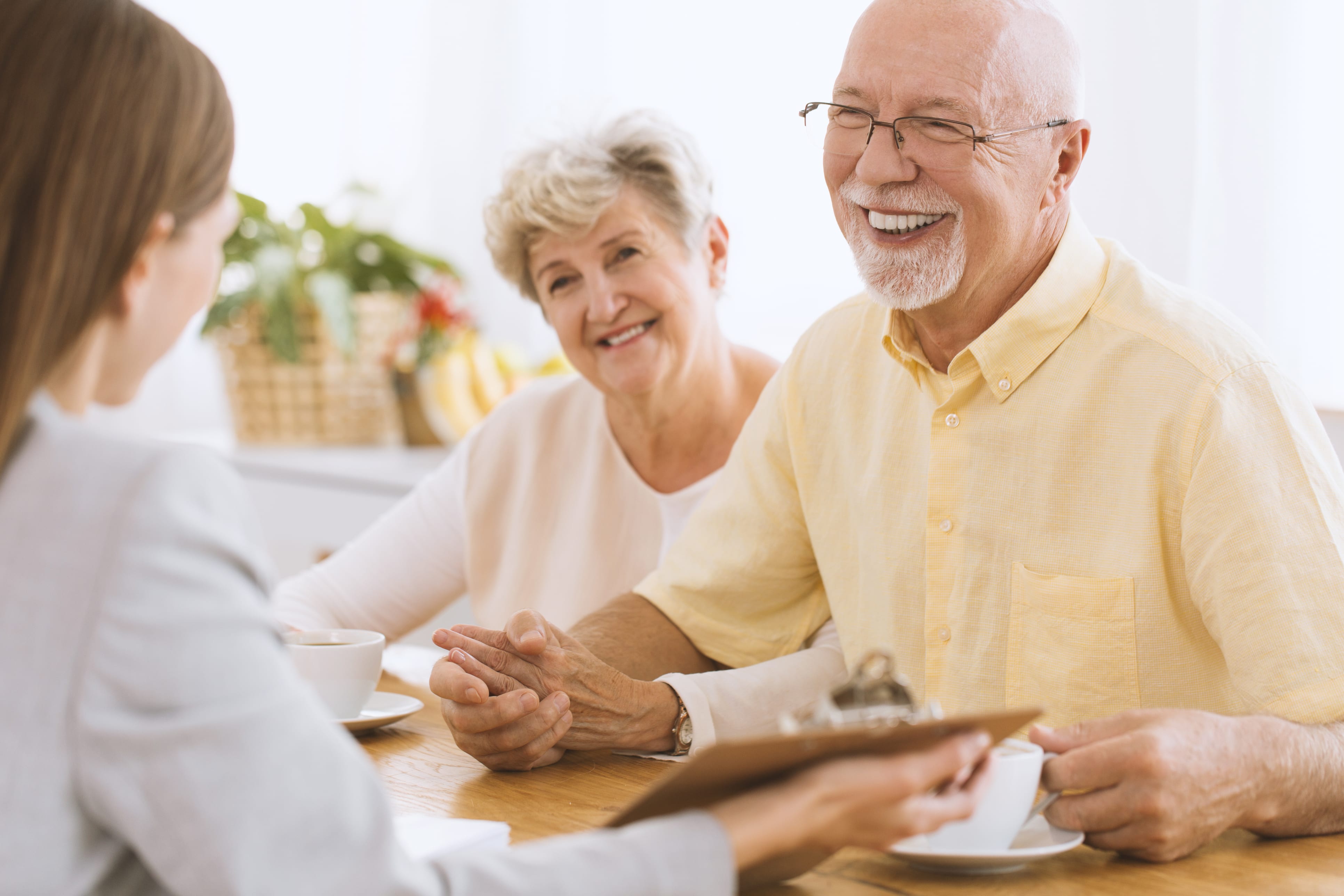 Photo of elderly couple creating an estate plan